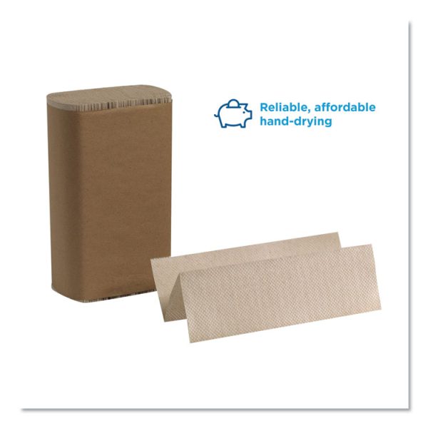 Pacific Blue Basic M-Fold Paper Towels, 1-Ply, 9.2 x 9.4, Brown, 250/Pack, 16 Packs/Carton - Image 3