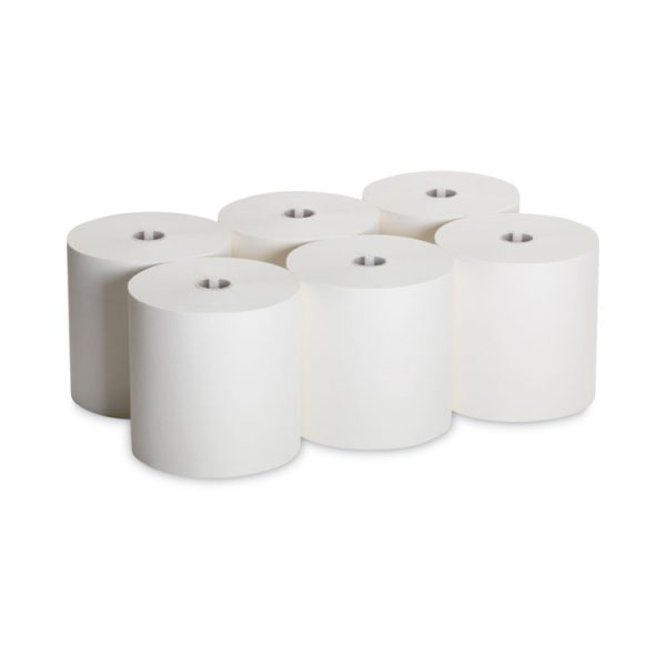 Hardwound Roll Paper Towel, Nonperforated, 1-Ply, 7.87" x 1,000 ft, White, 6 Rolls/Carton - Image 5