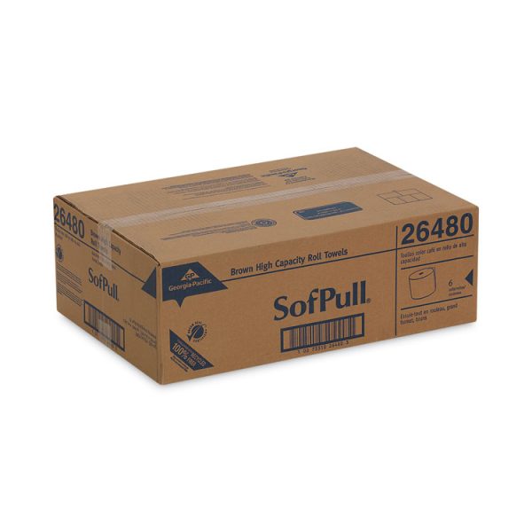 Hardwound Roll Paper Towel, Nonperforated, 1-Ply, 7.87" x 1,000 ft, Brown, 6 Rolls/Carton - Image 2