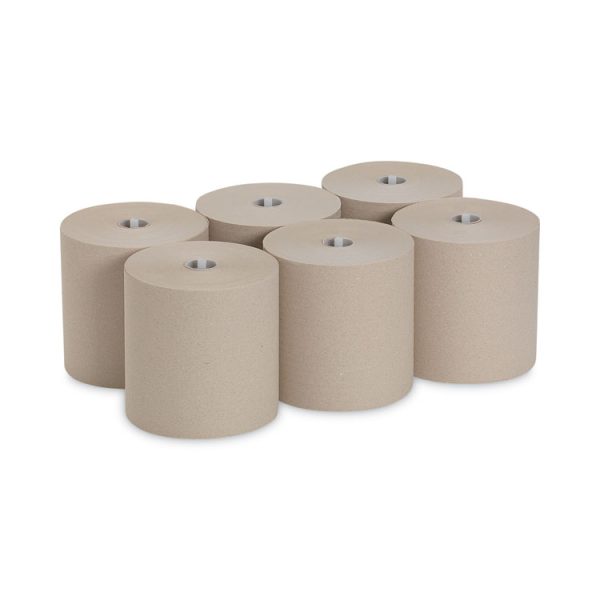 Hardwound Roll Paper Towel, Nonperforated, 1-Ply, 7.87" x 1,000 ft, Brown, 6 Rolls/Carton - Image 5