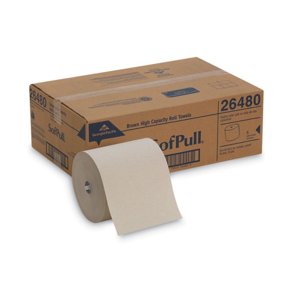 Hardwound Roll Paper Towel, Nonperforated, 1-Ply, 7.87" x 1,000 ft, Brown, 6 Rolls/Carton - Image 3