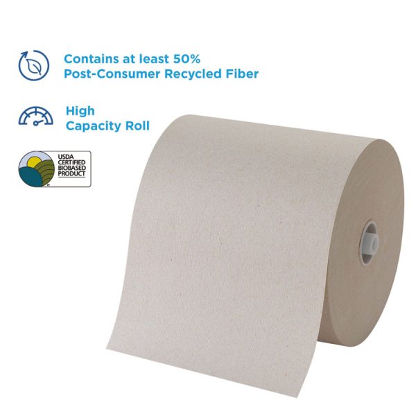 Pacific Blue Ultra Paper Towels, 1-Ply, 7.87" x 1,150 ft, Natural, 6 Rolls/Carton - Image 2