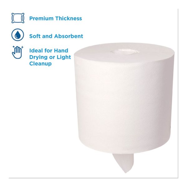 SofPull Perforated Paper Towel, 1-Ply, 7.8 x 15, White, 560/Roll, 4 Rolls/Carton - Image 2