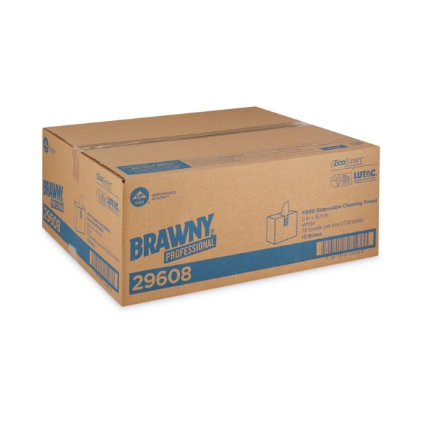 FLAX 900 Heavy Duty Cloths, 9 x 16.5, White, 72/Box, 10 Box/Carton - Image 3