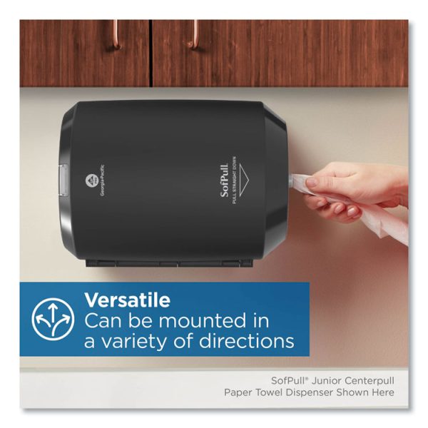 SofPull CenterPull Hand Towel Dispenser, 9.63 x 8.88 x 10.94, Black - Image 5