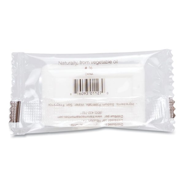 Amenity Bar Soap, Pleasant Scent, # 1/2, Individually Wrapped Bar, 1,000/carton - Image 2