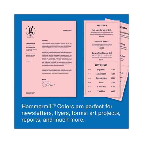 Colors Print Paper, 20 lb Bond Weight, 8.5 x 11, Pink, 500 Sheets/Ream, 10 Reams/Carton - Image 9