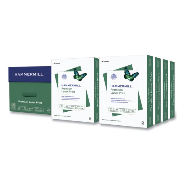Premium Laser Print Paper, 98 Bright, 28 lb Bond Weight, 8.5 x 11, White, 500/Ream, 8 Reams/Carton, 32 Cartons/Pallet - Image 3