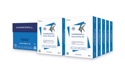 Great White 30 Recycled Print Paper, 92 Bright, 20 lb Bond Weight, 8.5 x 11, White, 500 Sheets/Ream, 10 Reams/Carton