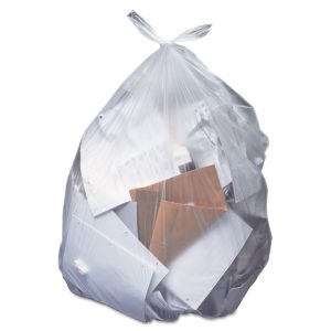 Linear Low-Density Can Liners, 16 Gal, 0.35 Mil, 24" X 32", Clear, 500/carton