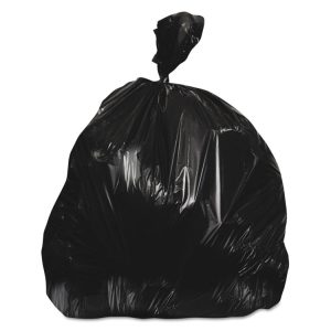 Linear Low-Density Can Liners, 16 Gal, 0.35 Mil, 24" X 32", Black, 500/carton