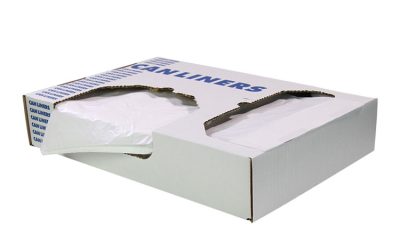 Linear Low-Density Can Liners-Flat Fold, Side-Dispensing, 1 Mil, 24 X 32, Clear, 500/carton