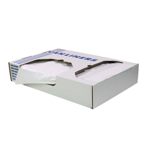 Linear Low-Density Can Liners-Flat Fold, Side-Dispensing, 1 Mil, 24 X 32, Clear, 500/carton