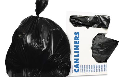 Linear Low-Density Can Liners, 30 Gal, 0.5 Mil, 30″ X 36″, Black, 250/carton