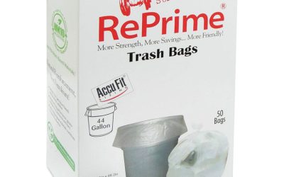 Linear Low Density Can Liners with AccuFit Sizing, 44 gal, 0.9 mil, 37″ x 50″, Clear, 50 Bags/Box, 4 Boxes/Carton