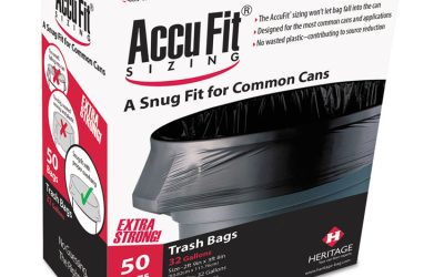 Linear Low Density Can Liners With Accufit Sizing, 44 Gal, 0.9 Mil, 37″ X 50″, Black, 50/box