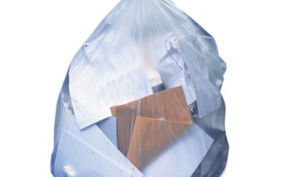 Linear Low-Density Can Liners, 60 Gal, 1.1 Mil, 38″ X 58″, Clear, 100/carton