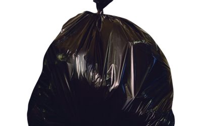 Linear Low-Density Can Liners, 65 gal, 1.5 mil, 43″ x 60″, Black, 100/Carton