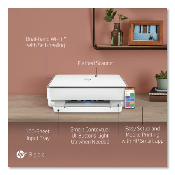 Envy 6055e Wireless All-In-One Inkjet Printer, Copy/print/scan - Image 6