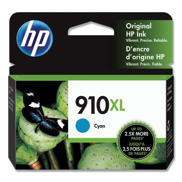 HP 910xl, (3yl62an) High-Yield Cyan Original Ink Cartridge