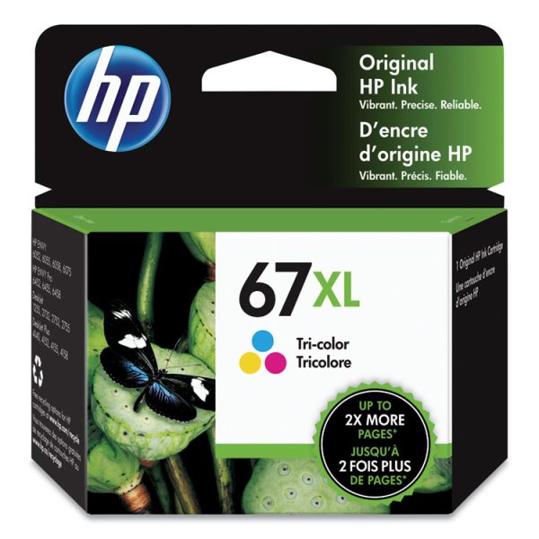 HP 67xl, (3ym58an) High-Yield Tri-Color Original Ink Cartridge