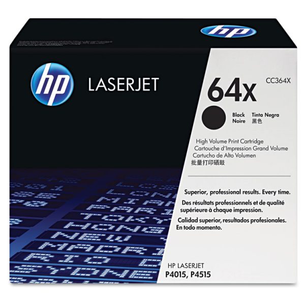 HP 64x, (cc364x) High-Yield Black Original Laserjet Toner Cartridge