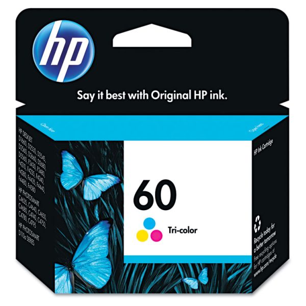 HP 60, (cc643wn) Tri-Color Original Ink Cartridge