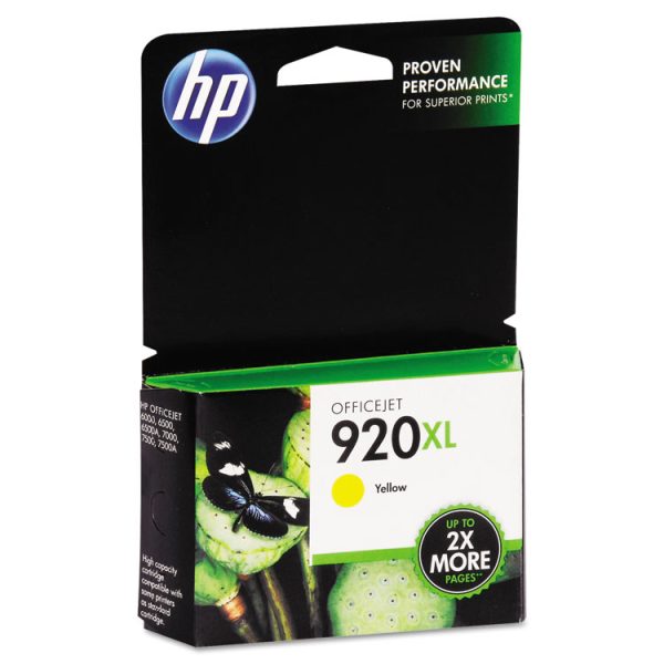 HP 920xl, (cd974an) High-Yield Yellow Original Ink Cartridge