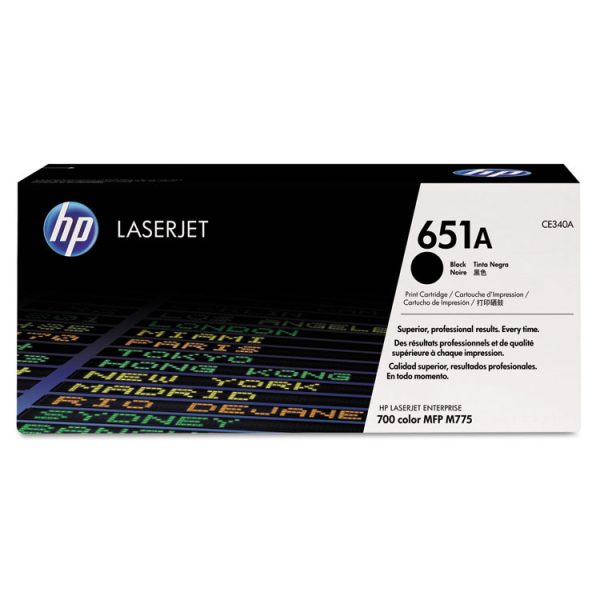 HP 651a, (ce340a) Black Original Laserjet Toner Cartridge