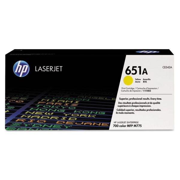 HP 651a, (ce342a) Yellow Original Laserjet Toner Cartridge