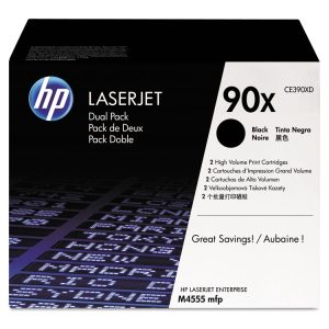 HP 90x, (ce390x-D) 2-Pack High-Yield Black Original Laserjet Toner Cartridges