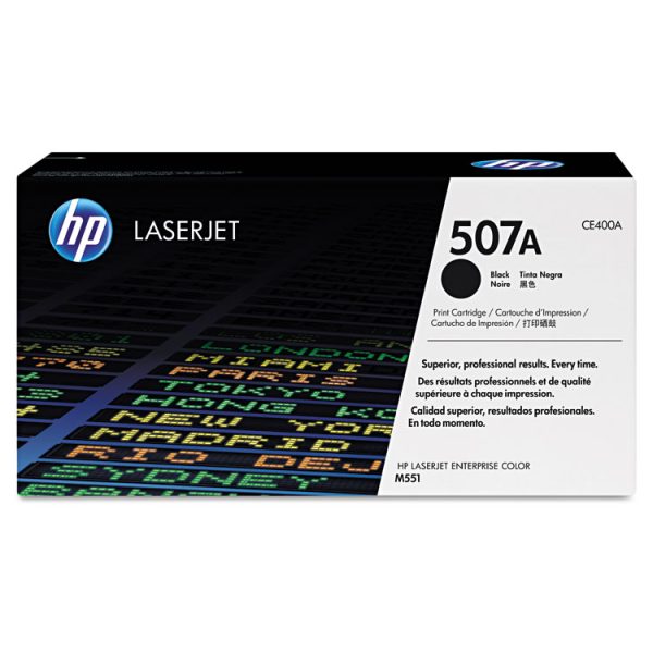 HP 507a, (ce400a) Black Original Laserjet Toner Cartridge