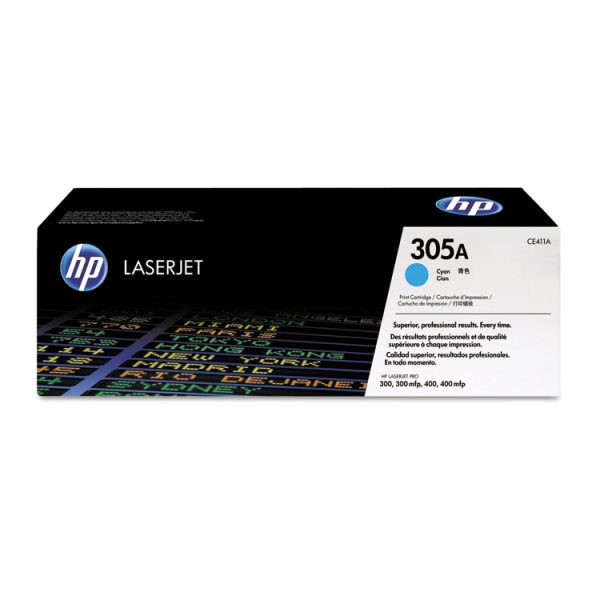 HP 305a, (ce411a) Cyan Original Laserjet Toner Cartridge