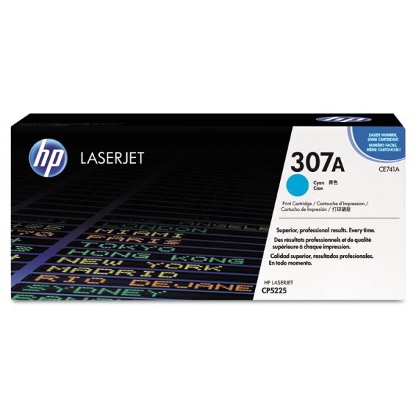 HP 307a, (ce741a) Cyan Original Laserjet Toner Cartridge