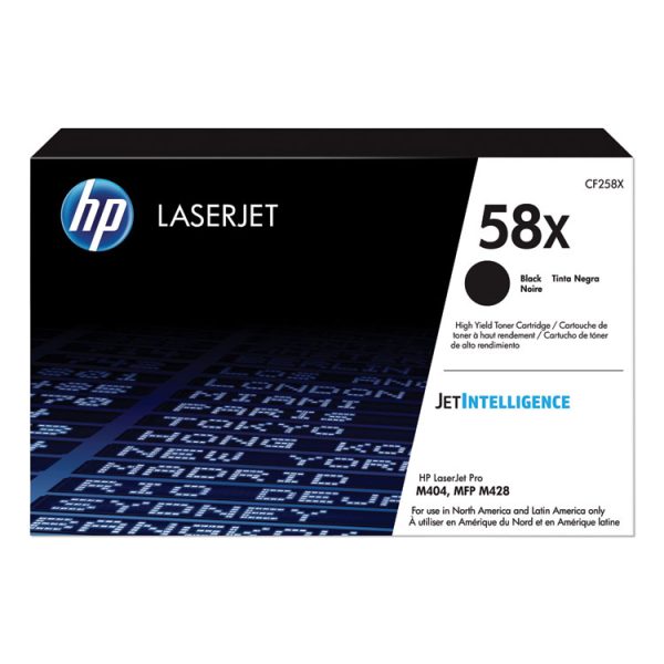 HP 58x, (cf258x) High-Yield Black Original Laserjet Toner Cartridge