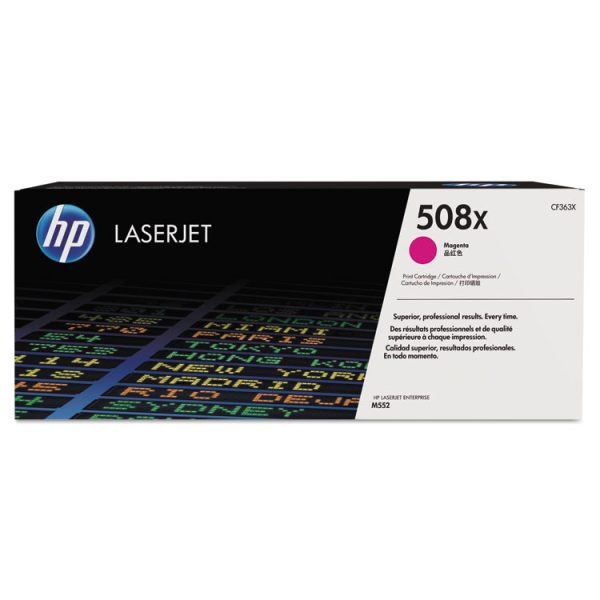 HP 508x, (cf363x) High-Yield Magenta Original Laserjet Toner Cartridge