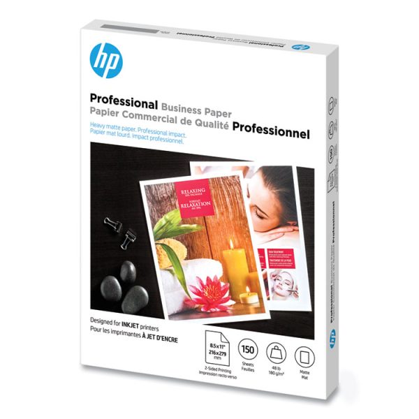 Inkjet Brochure Paper, 98 Bright, 48 lb Bond Weight, 8.5 x 11, White, 150/Pack - Image 2