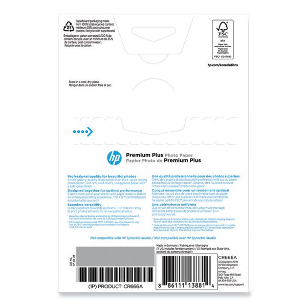 Premium Plus Photo Paper, 11.5 Mil, 4 X 6, Soft-Gloss White, 100/pack - Image 3