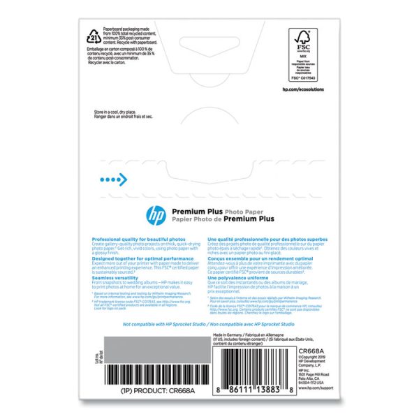 Premium Plus Photo Paper, 11.5 Mil, 4 X 6, Glossy White, 100/pack - Image 2