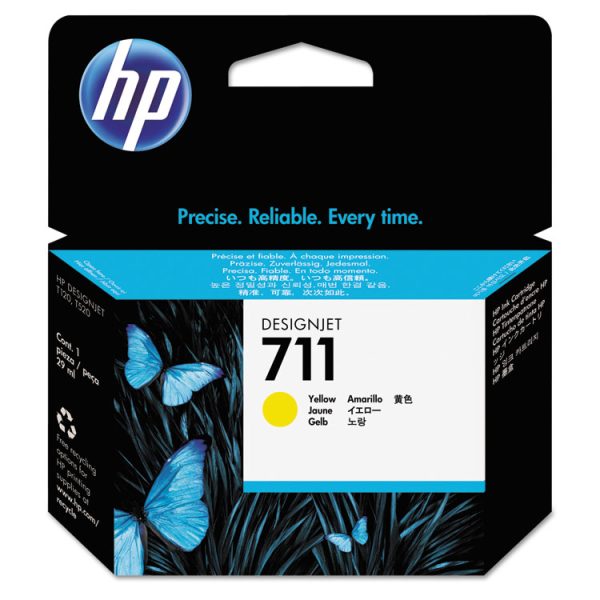 HP 711, (cz132a) Yellow Original Ink Cartridge