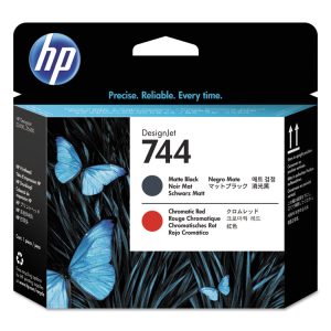 HP 744, (f9j88a) Chromatic Red/matte Black Printhead
