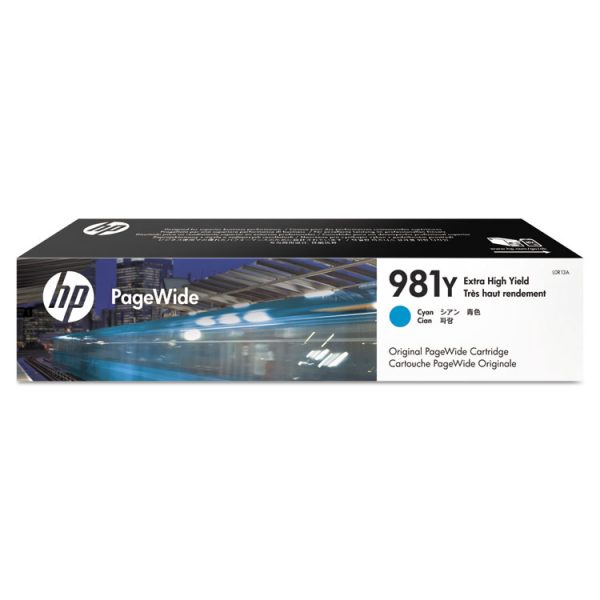 HP 981y, (l0r13a) Extra High-Yield Cyan Original Pagewide Cartridge