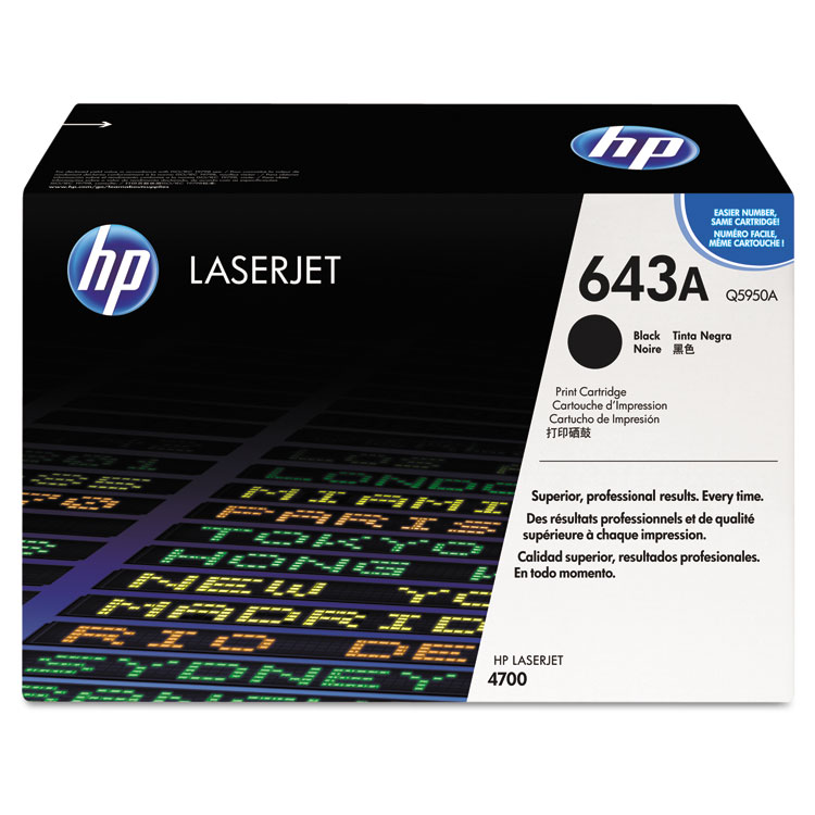 HP 643a, (q5950a) Black Original Laserjet Toner Cartridge