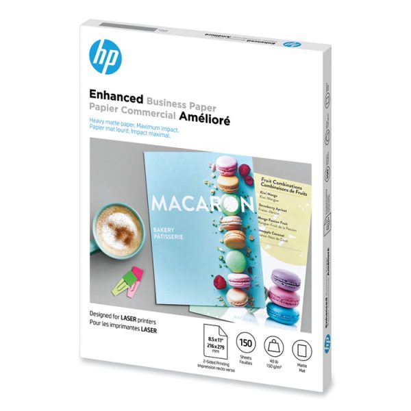 Laser Matte Brochure Paper, 112 Bright, 40 lb Bond Weight, 8.5 x 11, White, 150/Pack - Image 2