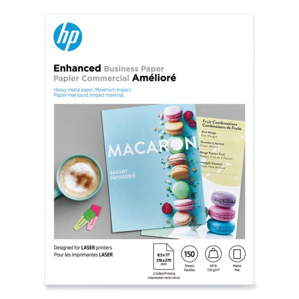 Laser Matte Brochure Paper, 112 Bright, 40 lb Bond Weight, 8.5 x 11, White, 150/Pack - Image 3