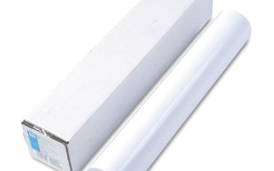 Designjet Large Format Paper For Inkjet Prints, 7 Mil, 24″ X 100 Ft, Satin White