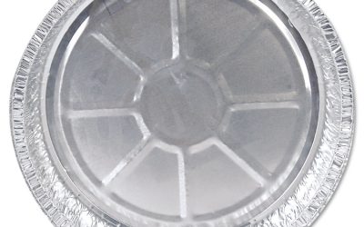 Round Aluminum Container, 48 oz, 9″ Diameter, Silver, 500/Carton