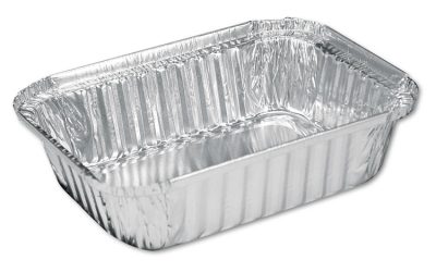 Aluminum Oblong Pan, 1.5-lb Capacity, 5.13 x 7.06 x 1.69, Silver, 500/Carton