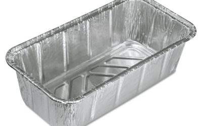 Aluminum Baking Pan, #2 Loaf, 2 lb Capacity, 8 x 3.88 x 2.59, 200/Carton