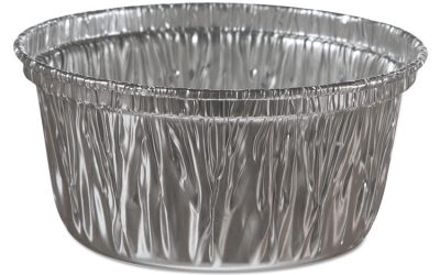 Aluminum Baking Cups, 4 oz, 3.38″ Diameter x 1.56″h, 1,000/Carton